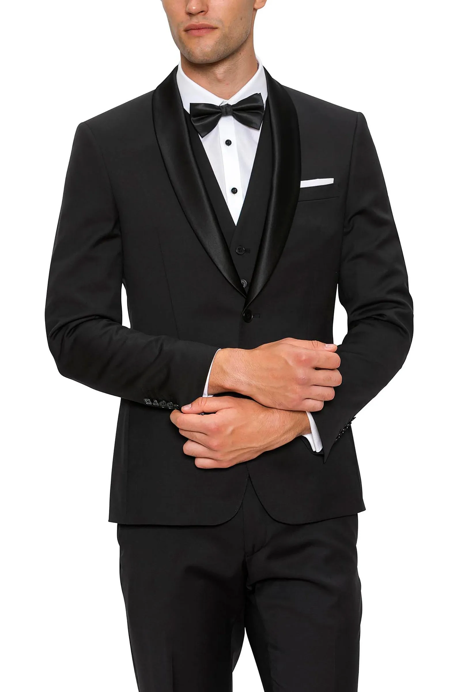 Gibson Specter Pure Wool Black Dinner Suit Set