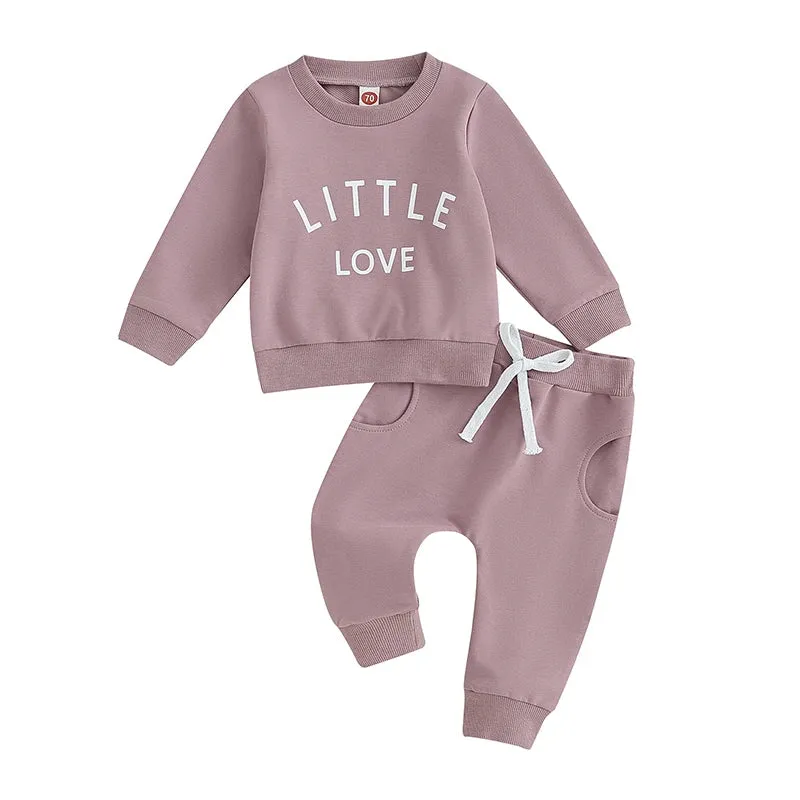 Girls Cozy Club 2 Piece Set - Plum Little Love