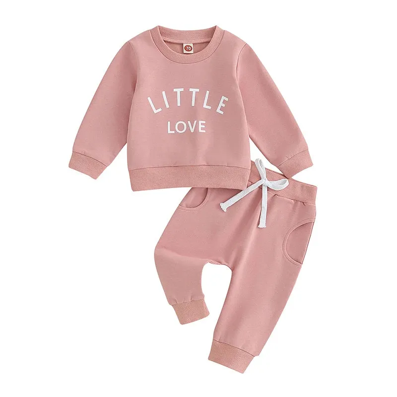 Girls Cozy Club 2 Piece Set - Rose 'Litte Love'