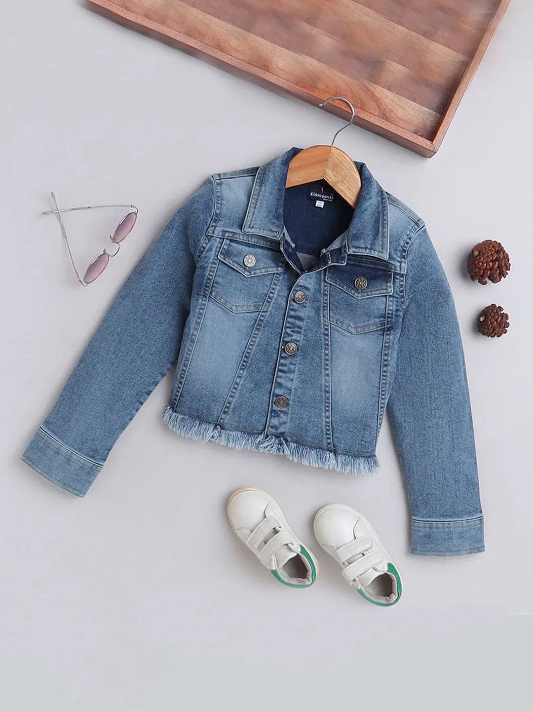 Girls Denim Short Jacket