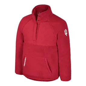 Girls Indiana Hoosiers Snap Sherpa Crimson 1/2 Snap Jacket