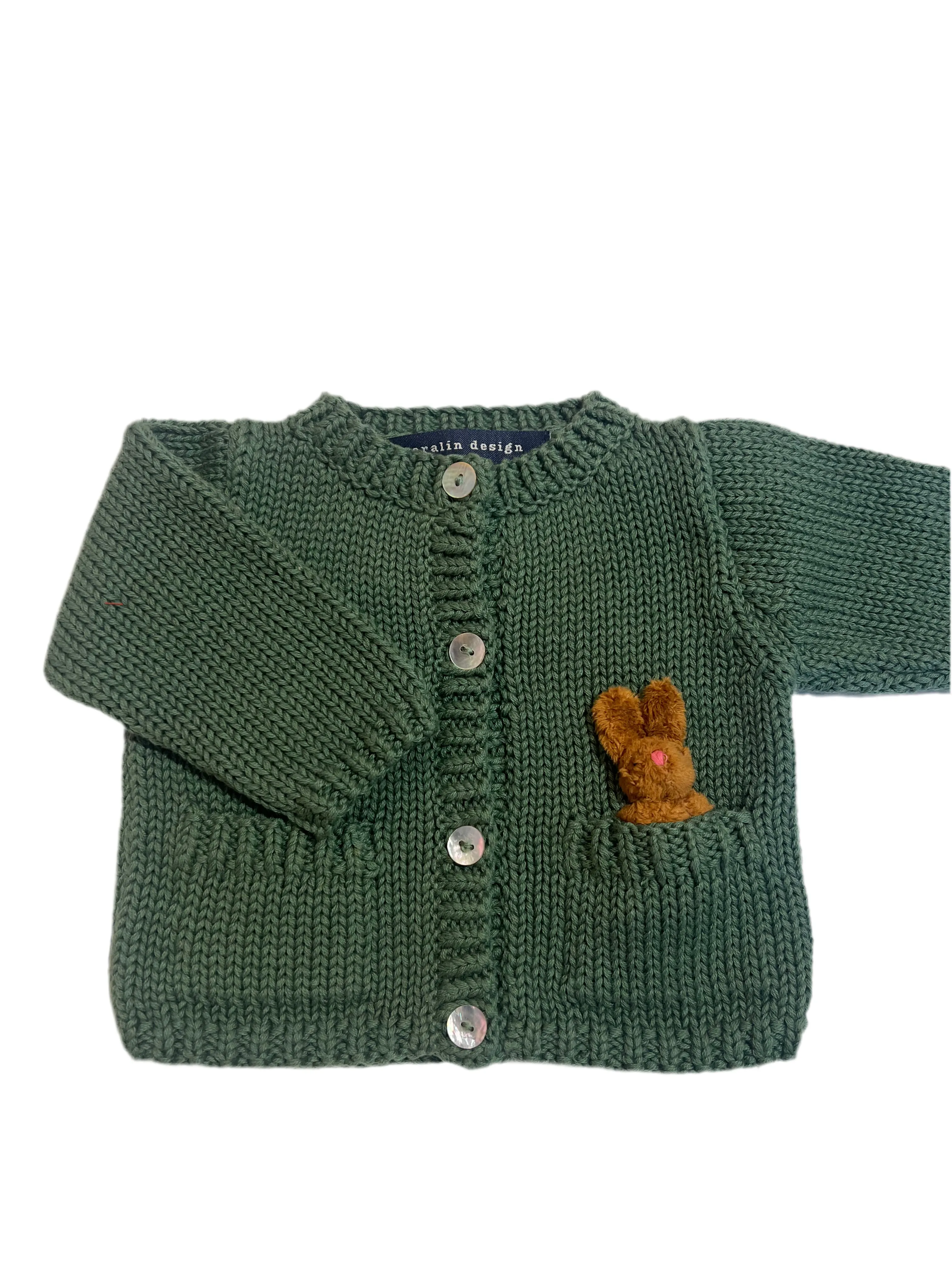 Green Knit Bunny Sweater