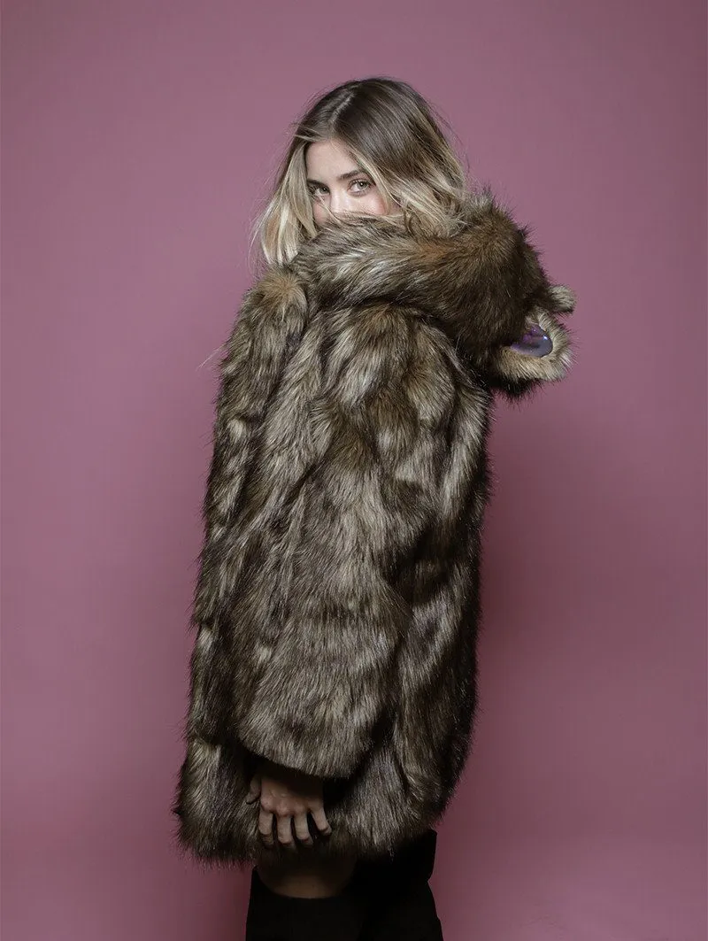 Grizzly Golden Galaxy Faux Fur Coat