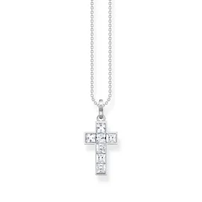 Heritage Cross White Stones Necklace