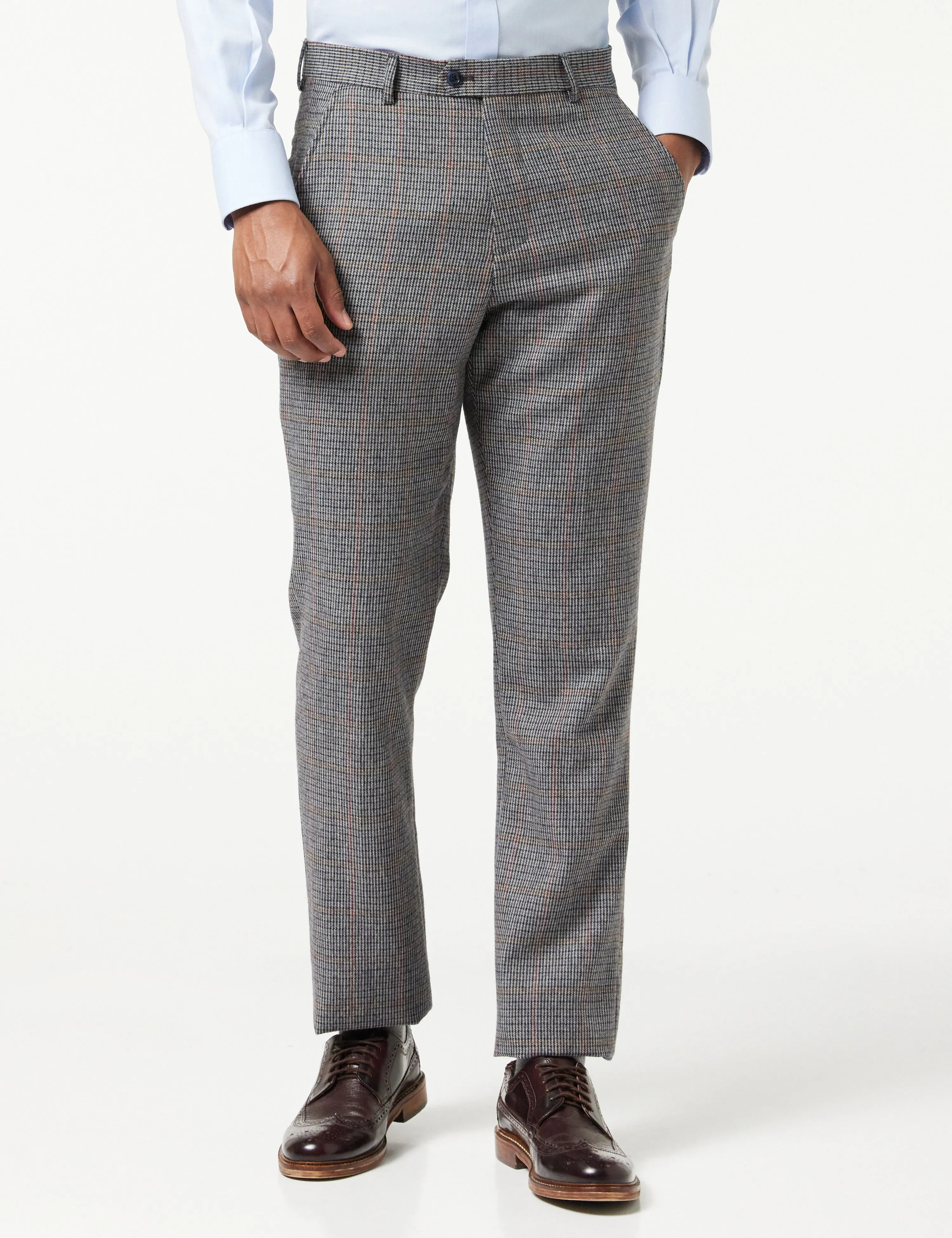 HERVE – BLUE HOUNDSTOOTH TWEED SUIT