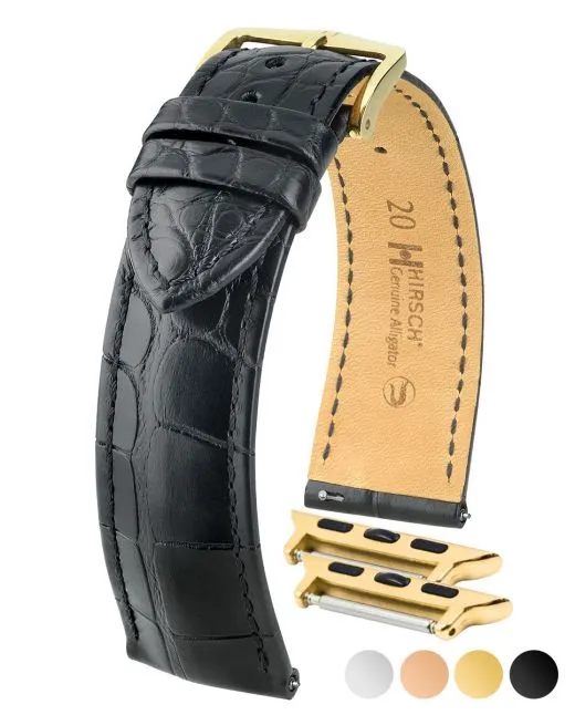 HIRSCH GENUINE ALLIGATOR Matte Watch Band  1022 07