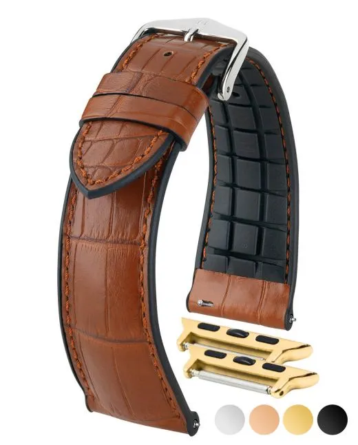 HIRSCH IAN Genuine Alligator Performance Watchband  093 50 07