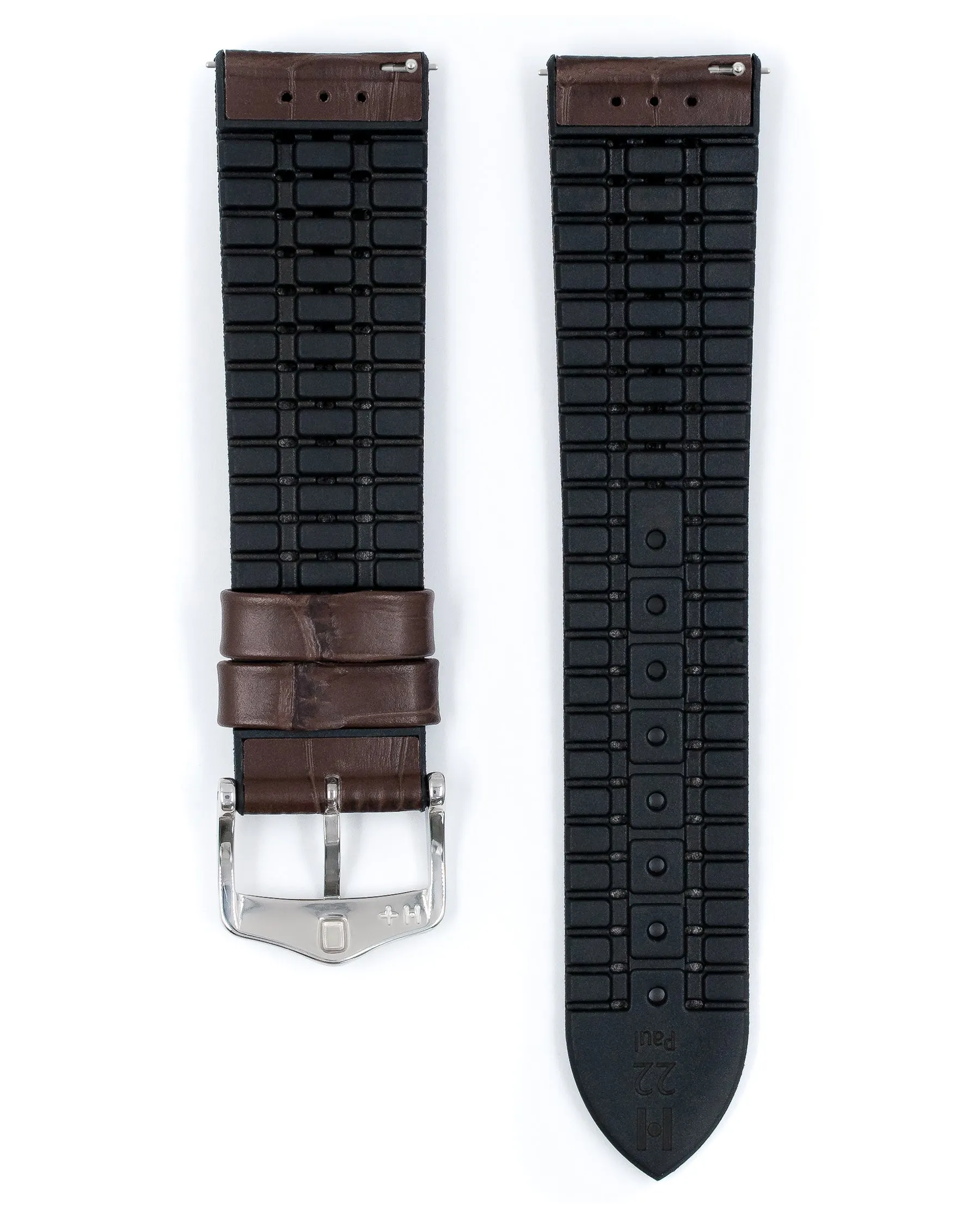 HIRSCH PAUL Performance Alligator Embossed Calfskin Watch Band 092 50 28