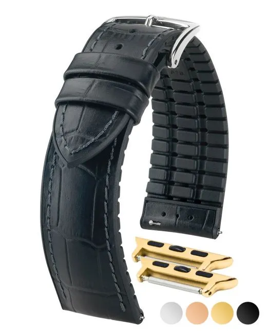 HIRSCH PAUL Performance Alligator Embossed Calfskin Watch Band 092 50 28