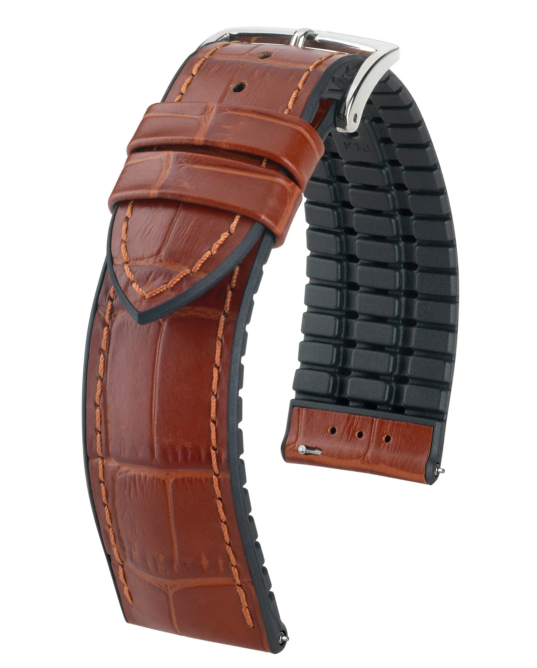 HIRSCH PAUL Performance Alligator Embossed Calfskin Watch Band 092 50 28