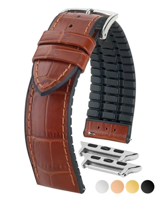 HIRSCH PAUL Performance Alligator Embossed Calfskin Watch Band 092 50 28