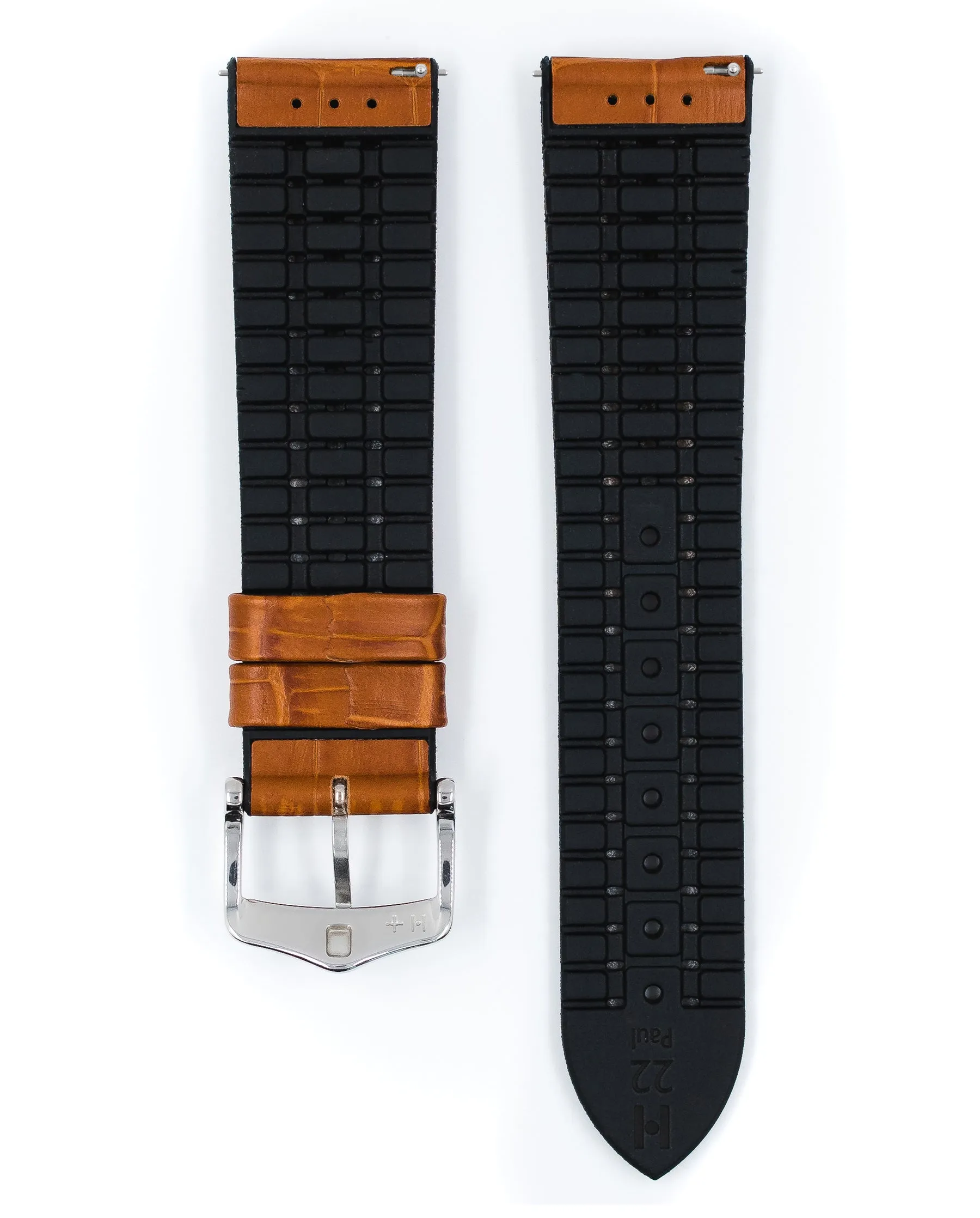 HIRSCH PAUL Performance Alligator Embossed Calfskin Watch Band 092 50 28