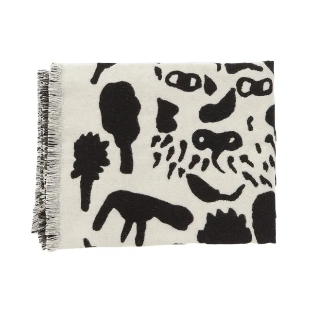 IITTALA | Blanket | Oiva Toikka Collection | OTC Blanket 180cm x 130cm - Cheetah Black