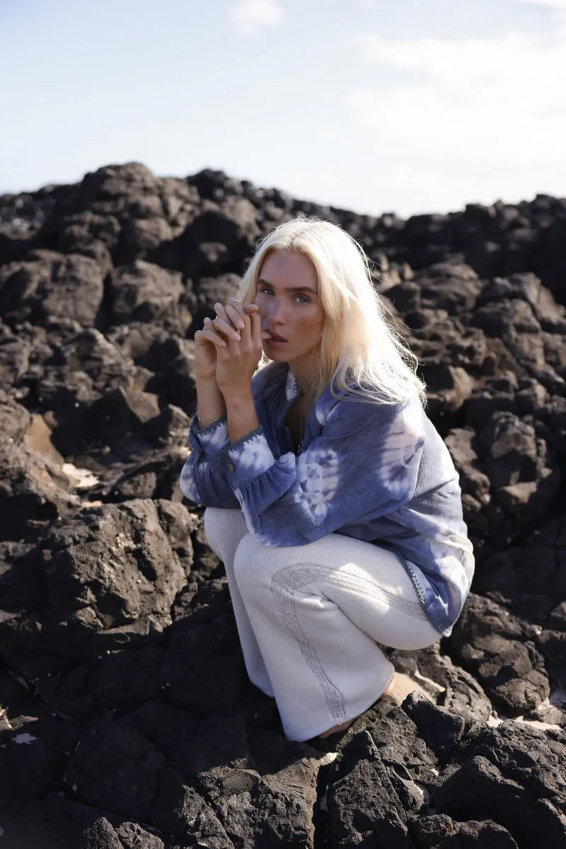 INTO THE WATER BLOUSE-NAVY