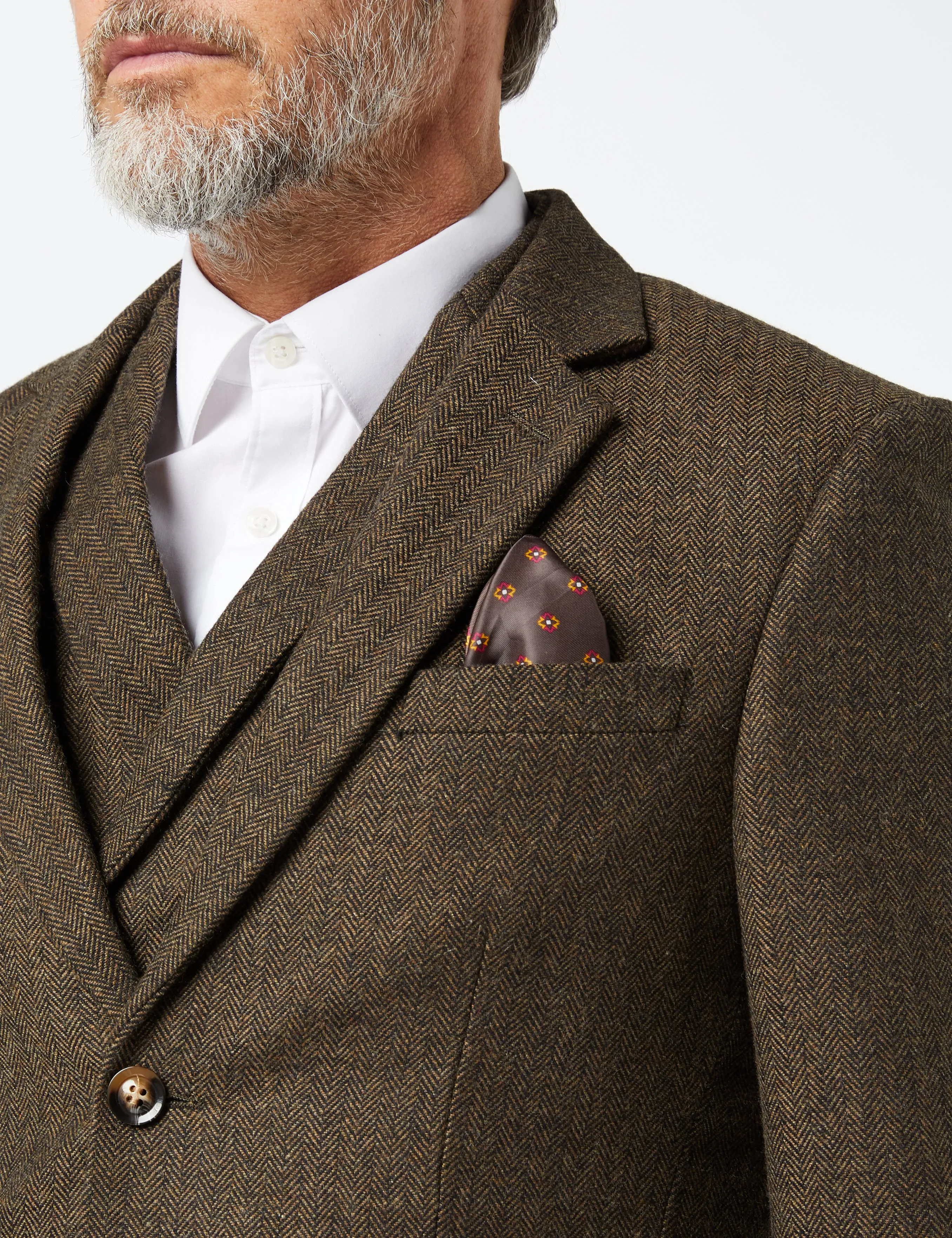 JAX - BROWN HERRINGBONE TWEED SUIT