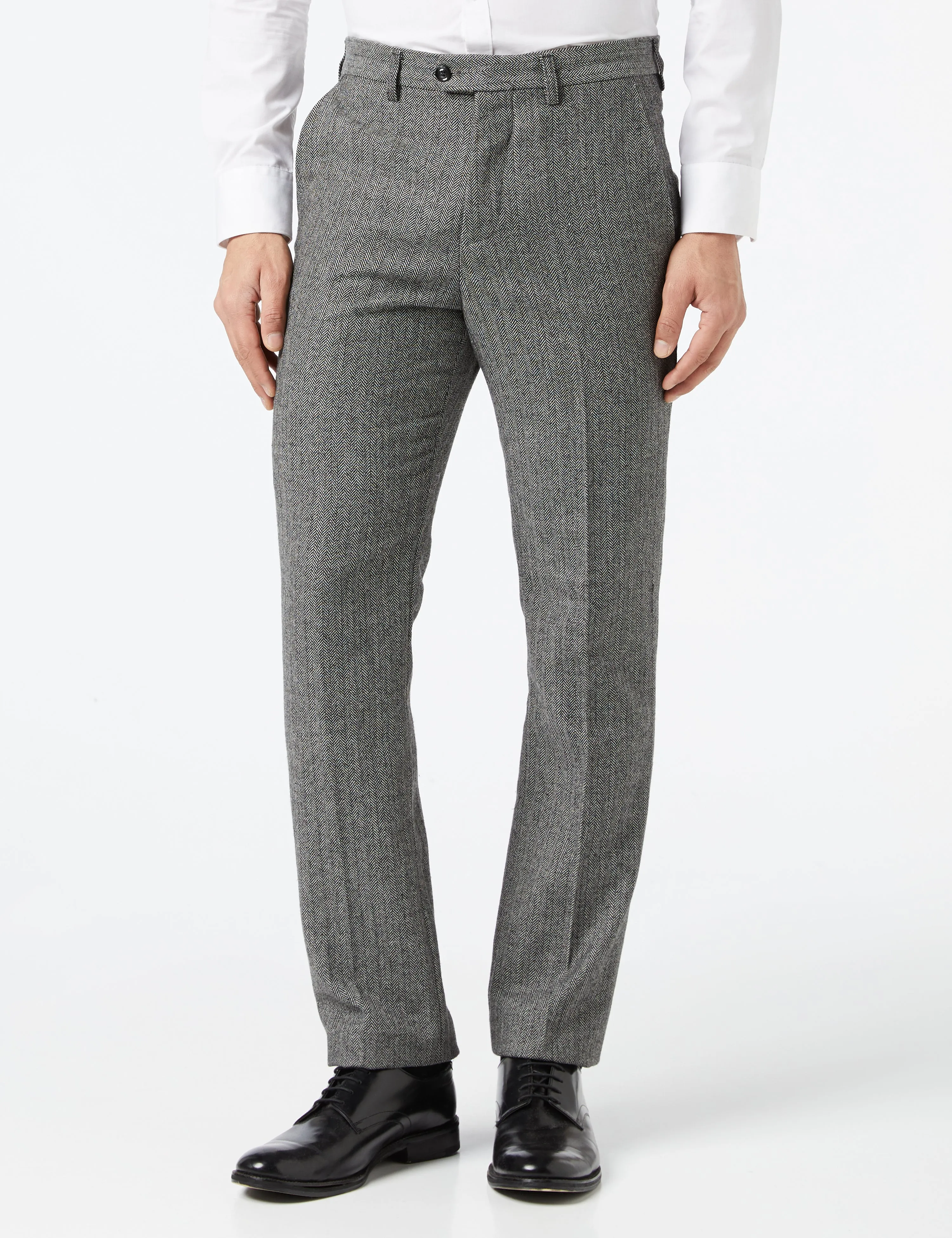 JAX - GREY HERRINGBONE TWEED SUIT