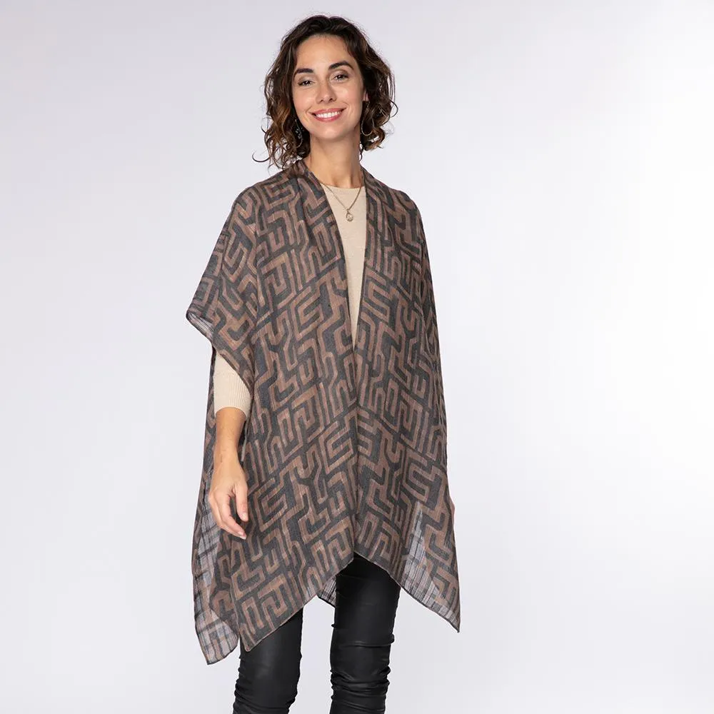 Jess Black Kimono Wrap/Scarf