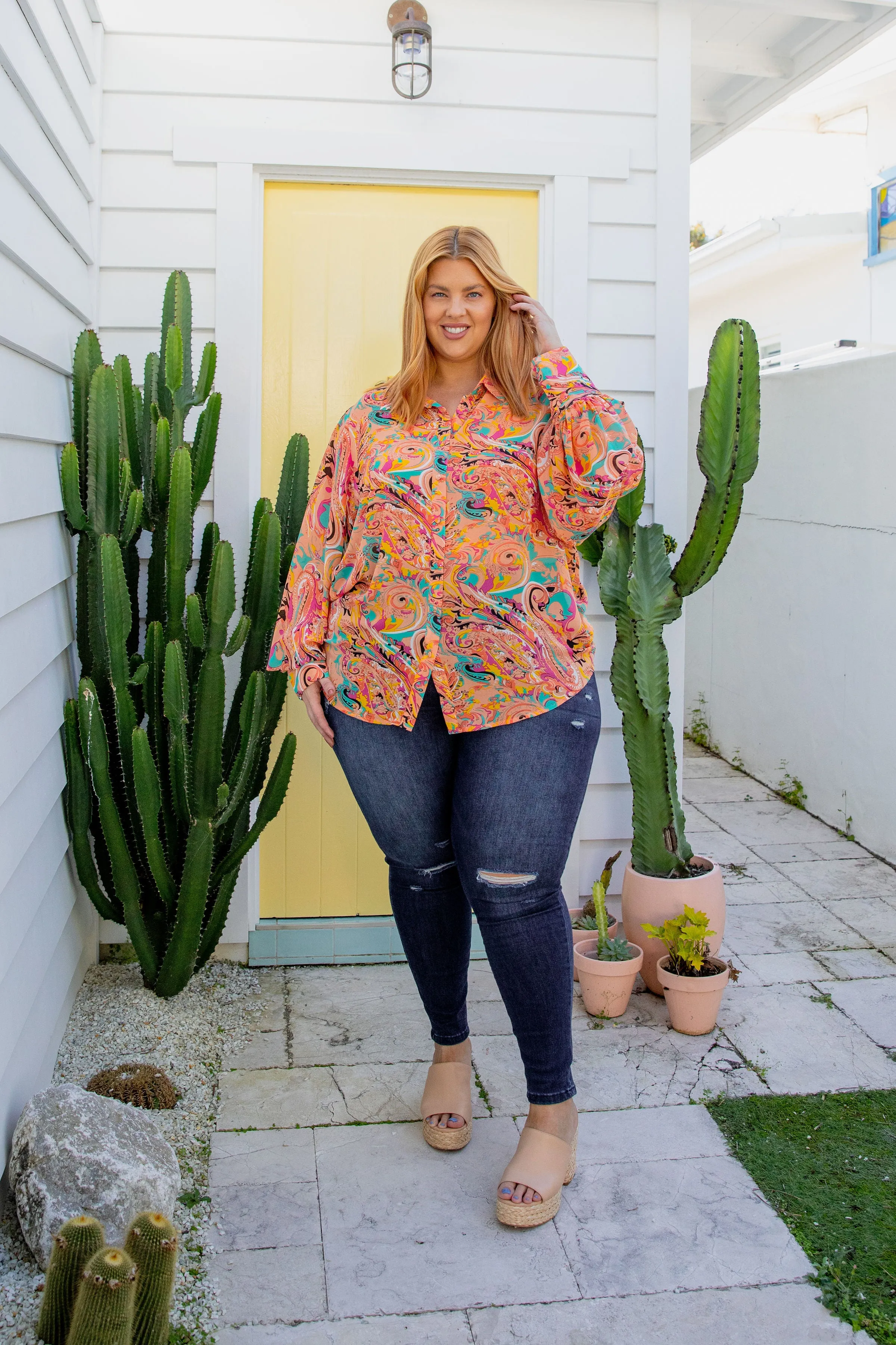 Kailey Blouse in Coral