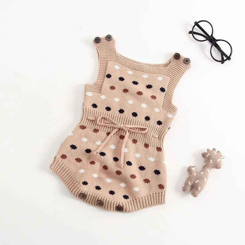 Knitted Polka Dot Onesie