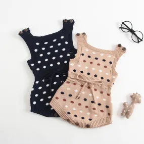 Knitted Polka Dot Onesie