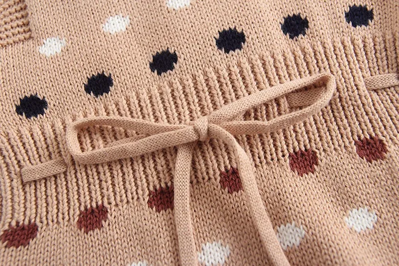 Knitted Polka Dot Onesie