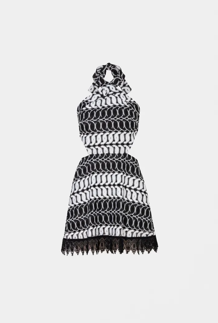 LETICIA MINI DRESS BLACK/WHITE