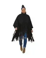 Long Sleeve T-Shirt Tassel Cape