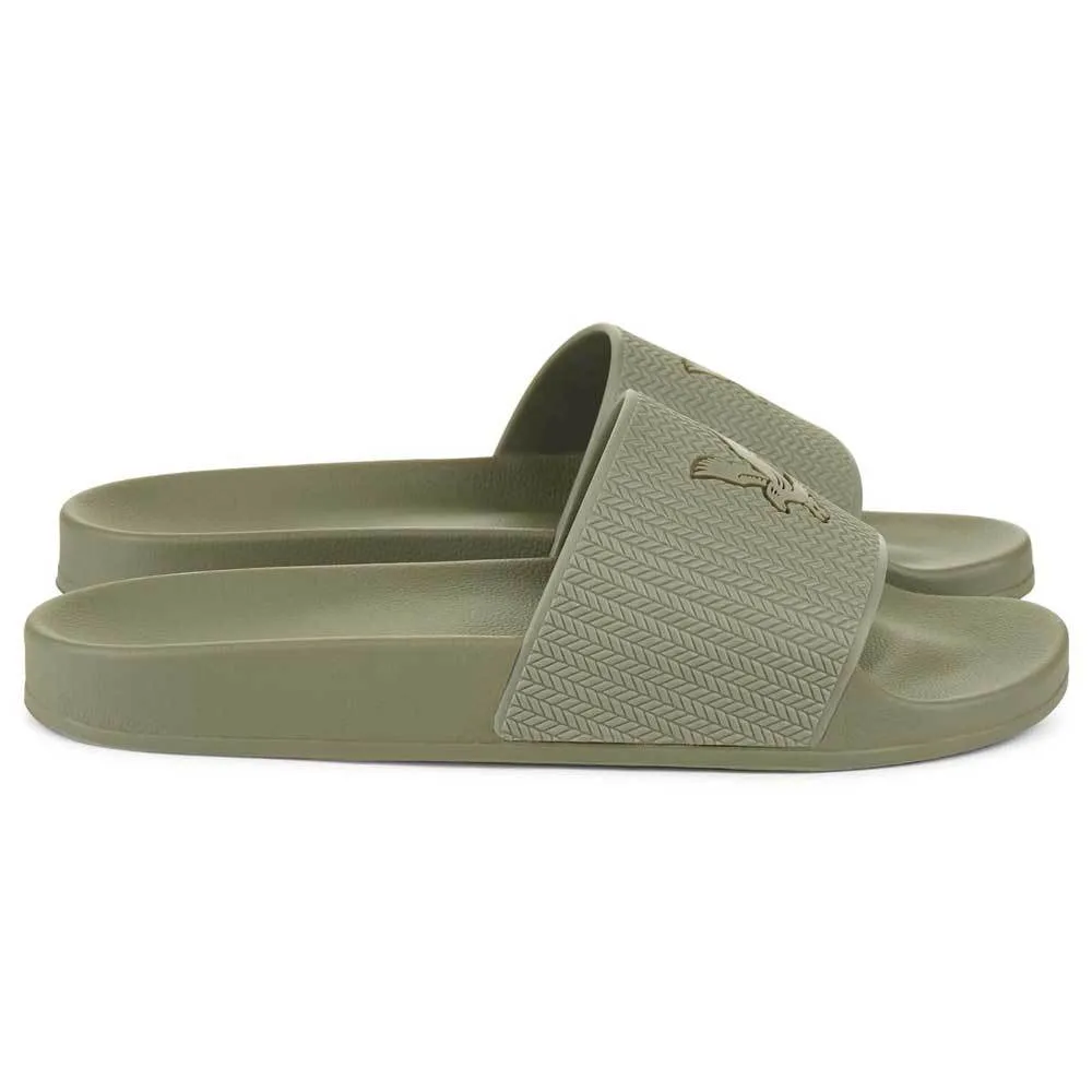 Lyle And Scott Thomson Pool Sliders - Vetiver Olive