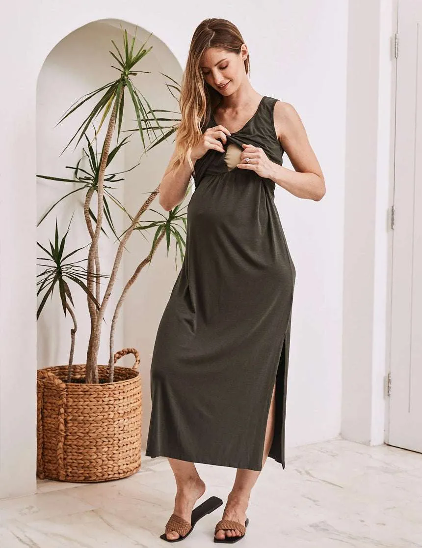 Martina Maternity & Nursing Maxi Dress