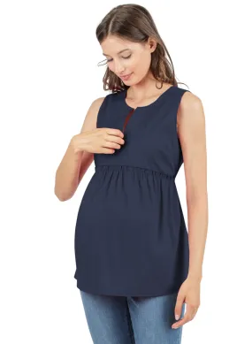 Maternity & Nursing Blouse - Blue