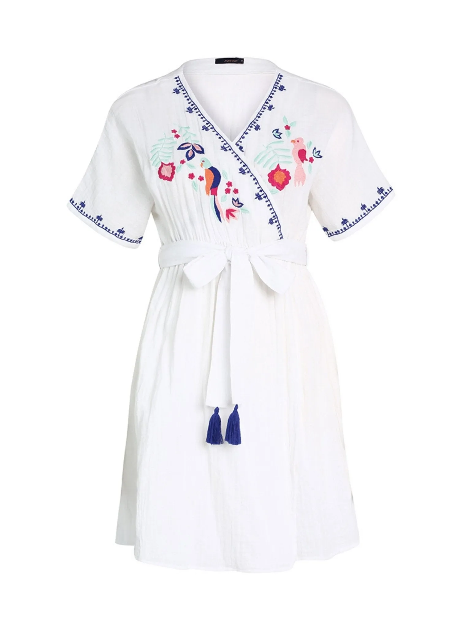 Maternity & Nursing Dress Third Eye in White