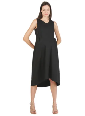 Maternity Cotton Dress - Black