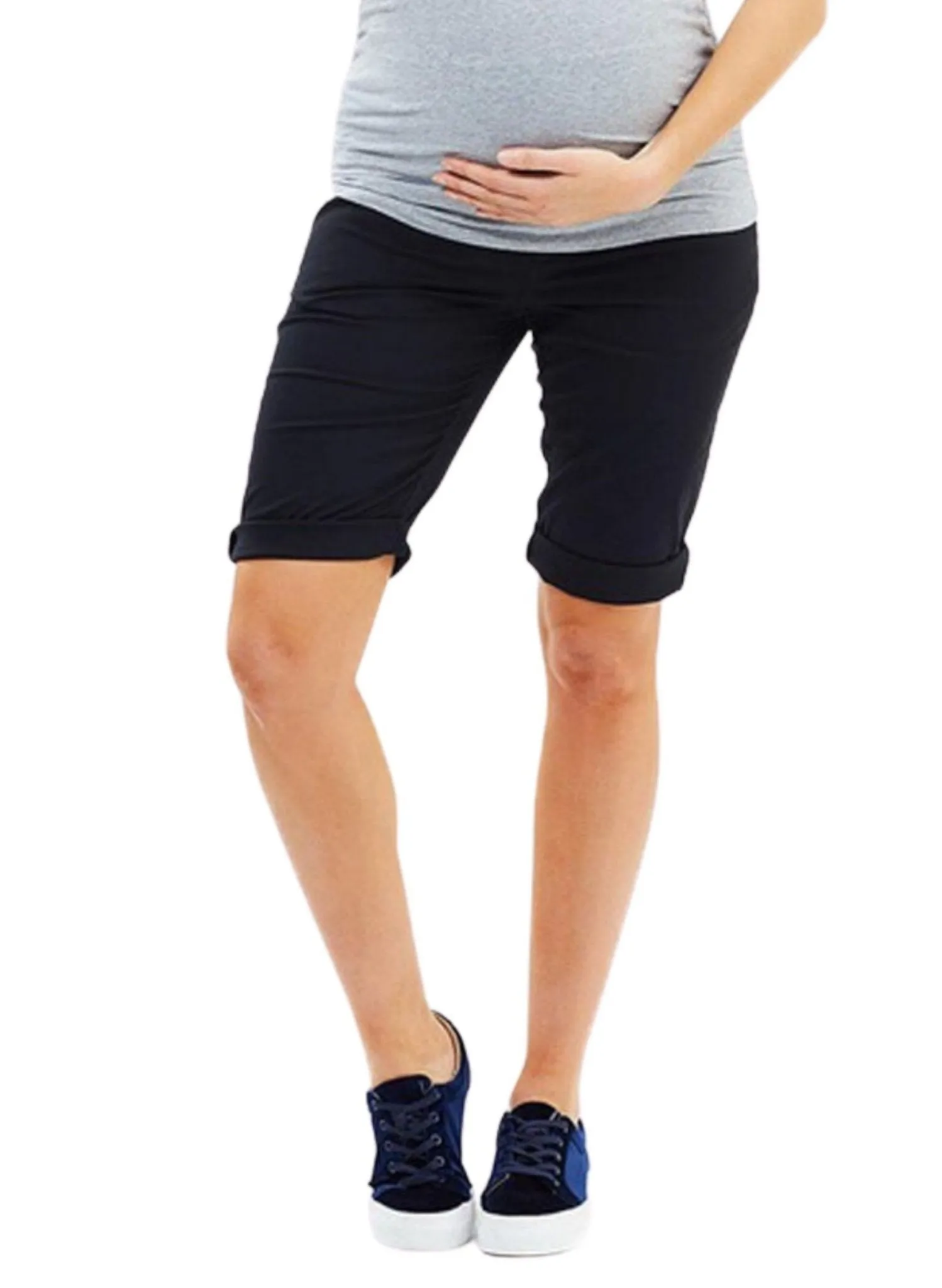 Maternity Knee Length Cotton Shorts