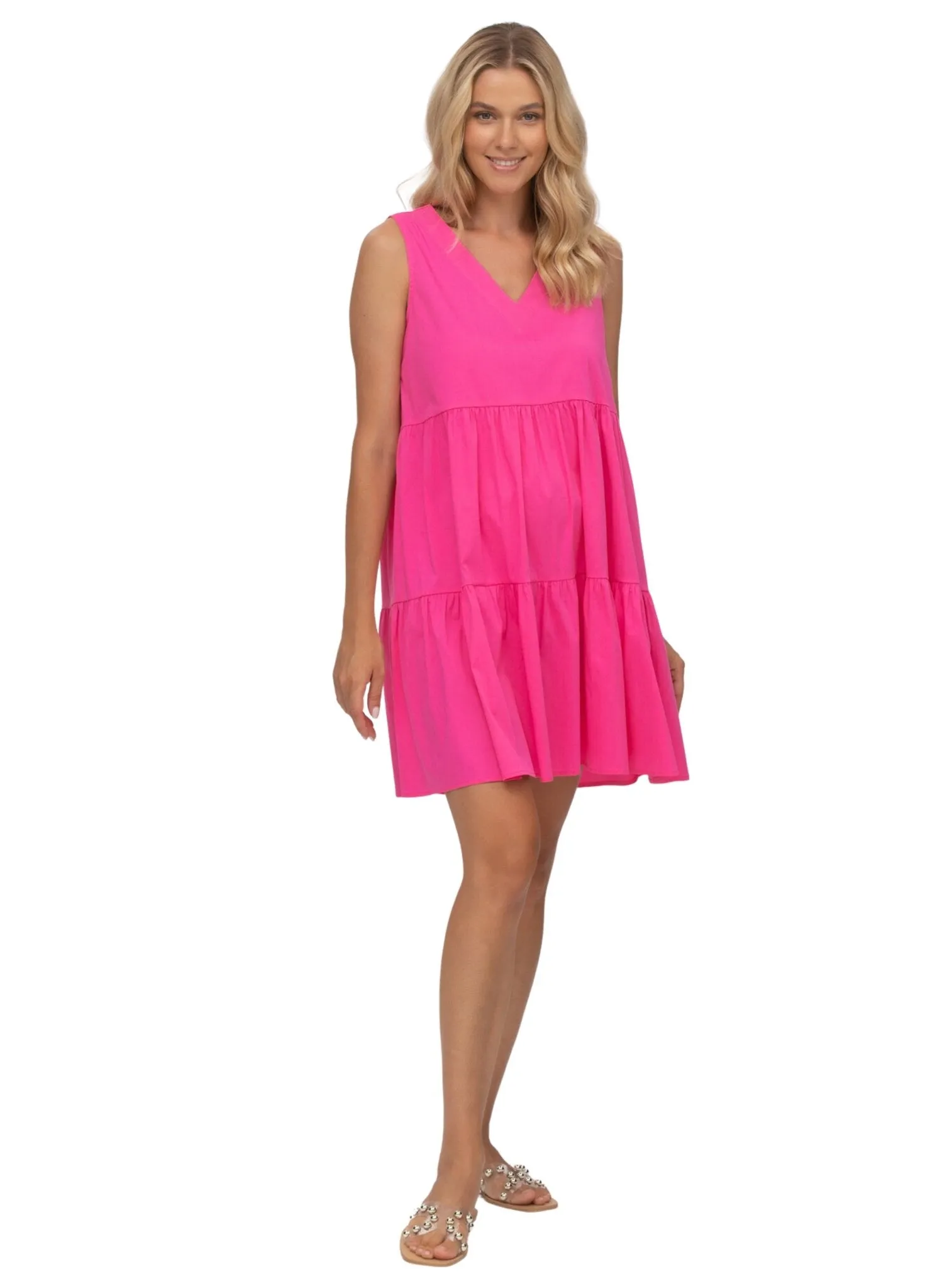 Melody Maternity Dress - Carmine Rose