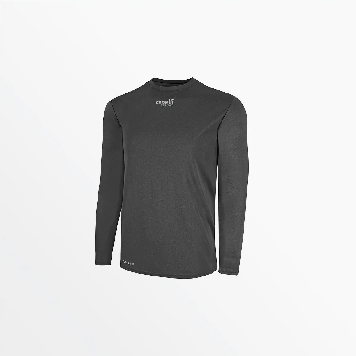 MEN'S BASICS CREW NECK LONG SLEEVE POLY TEE