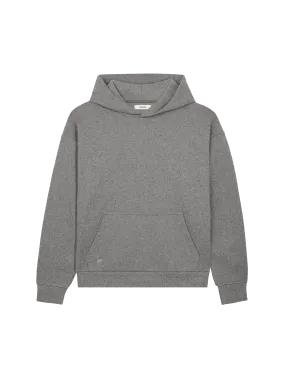 Mens Recycled Wool Jersey Hoodie—volcanic grey