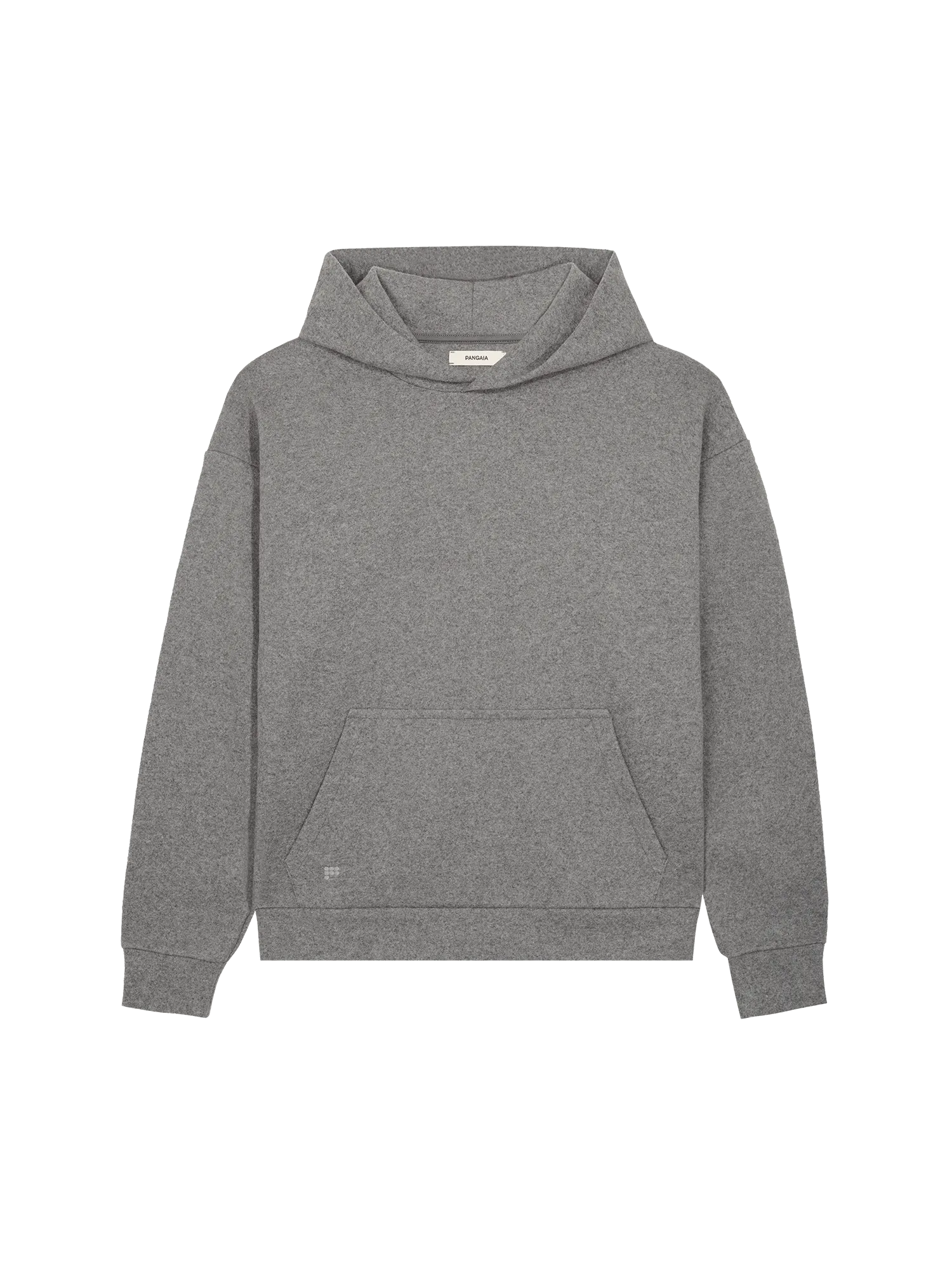 Mens Recycled Wool Jersey Hoodie—volcanic grey