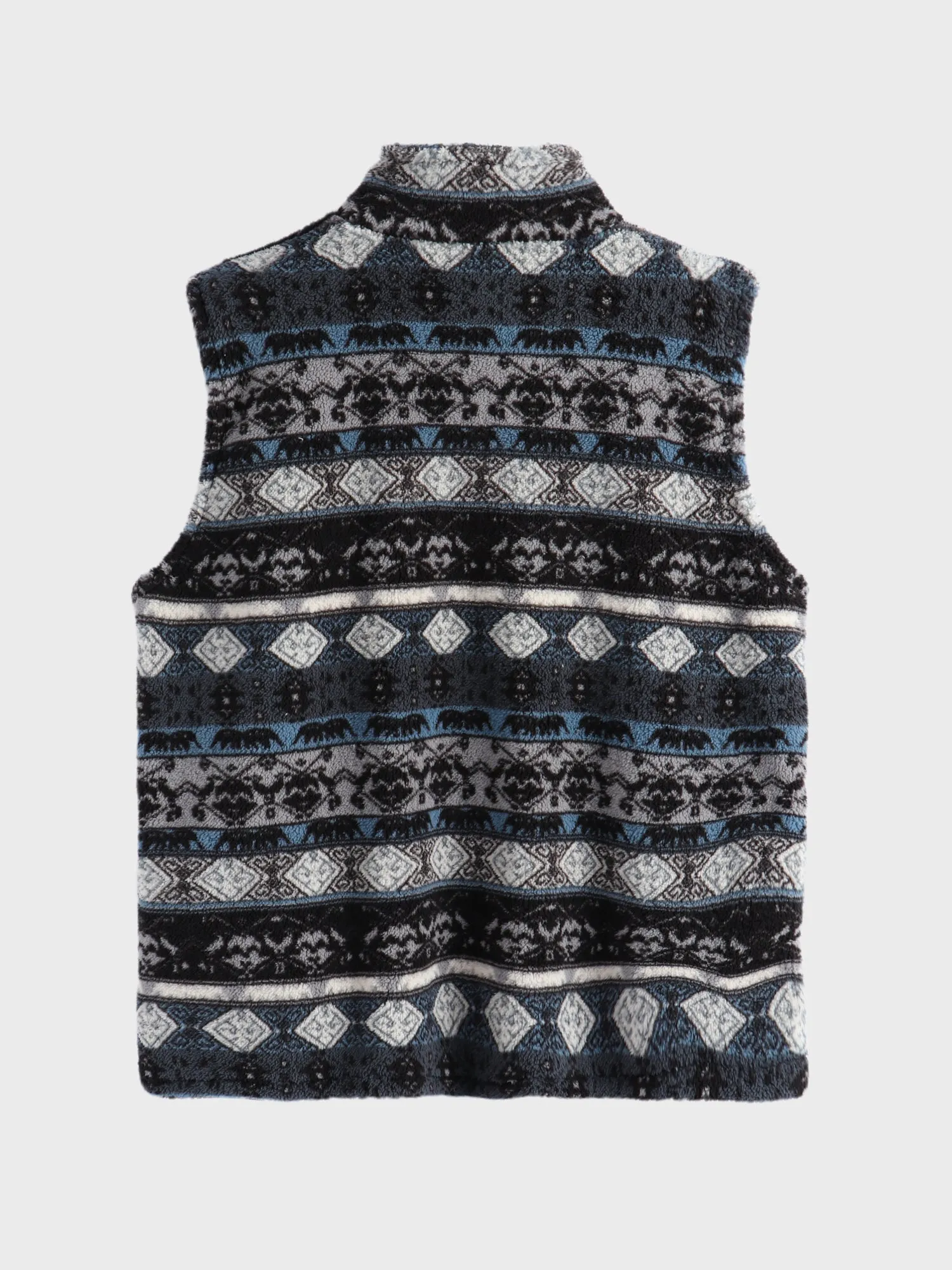 Midsize Tie-Dye Print Fleece Zip-up Vest