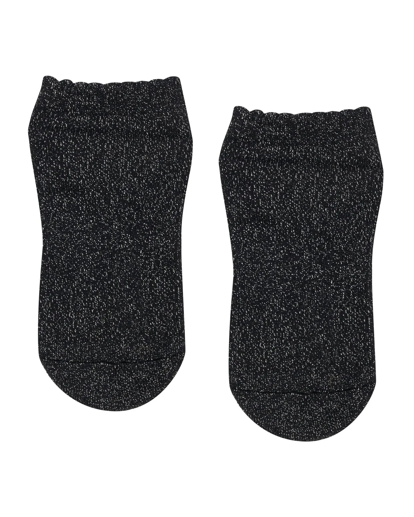 Move Active Classic Low Rise Grip Socks - Black Sparkle Frill