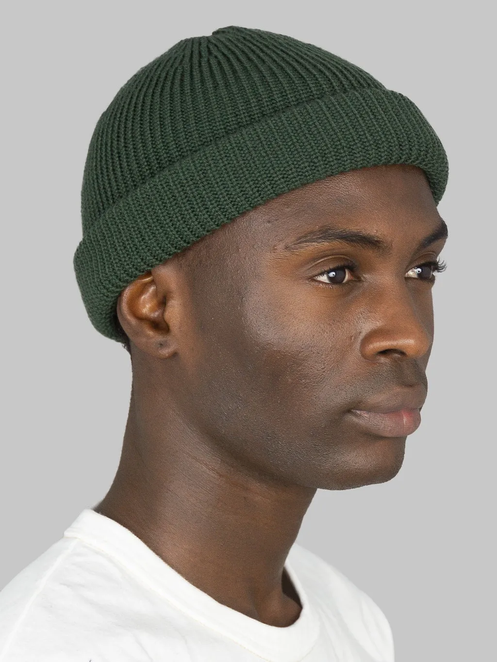 Mr. Fatman Merino Wool Roll Watch Cap Green