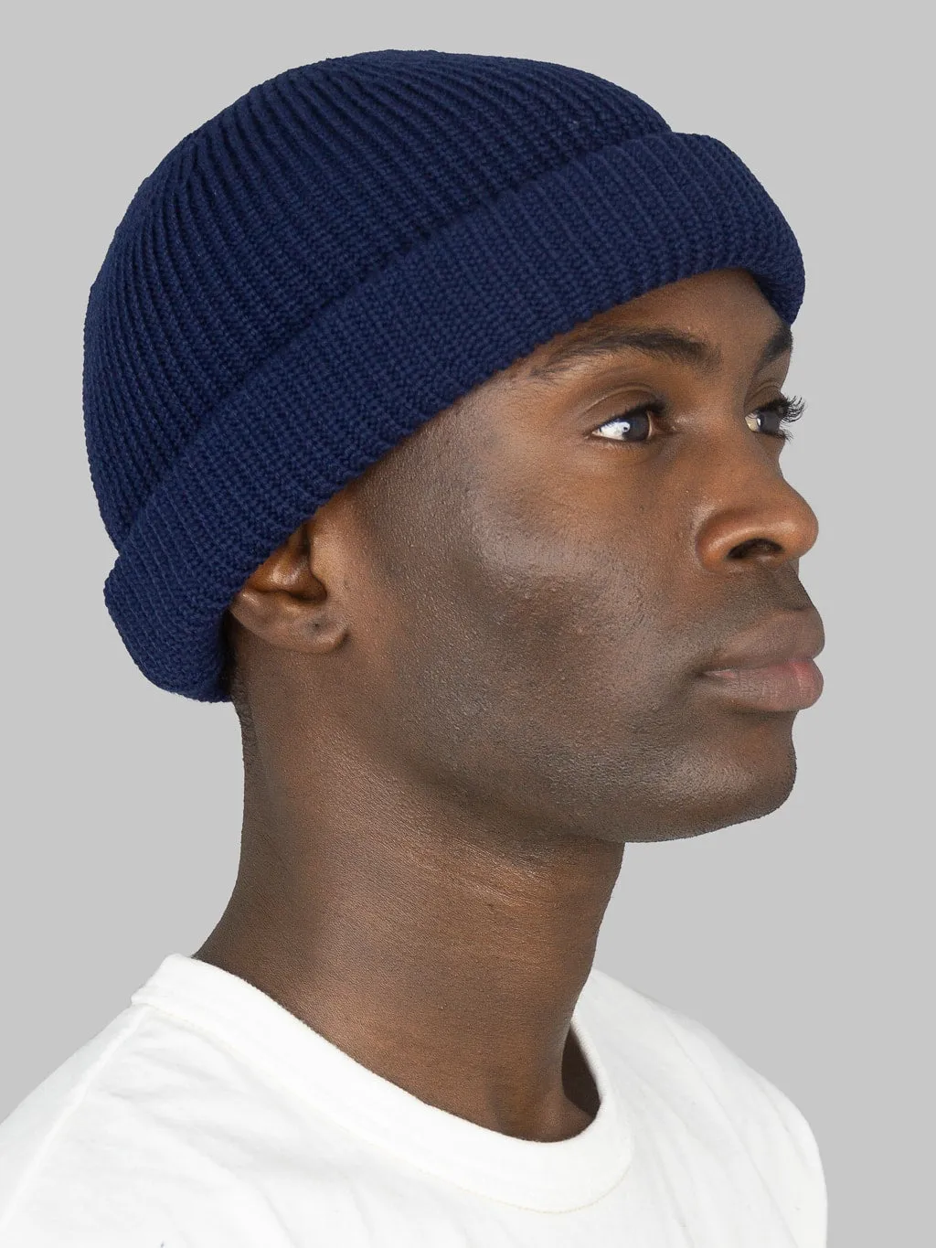 Mr. Fatman Merino Wool Roll Watch Cap Navy