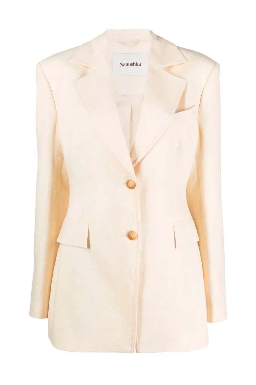 Nanushka Manouk Tweed Blazer - Creme