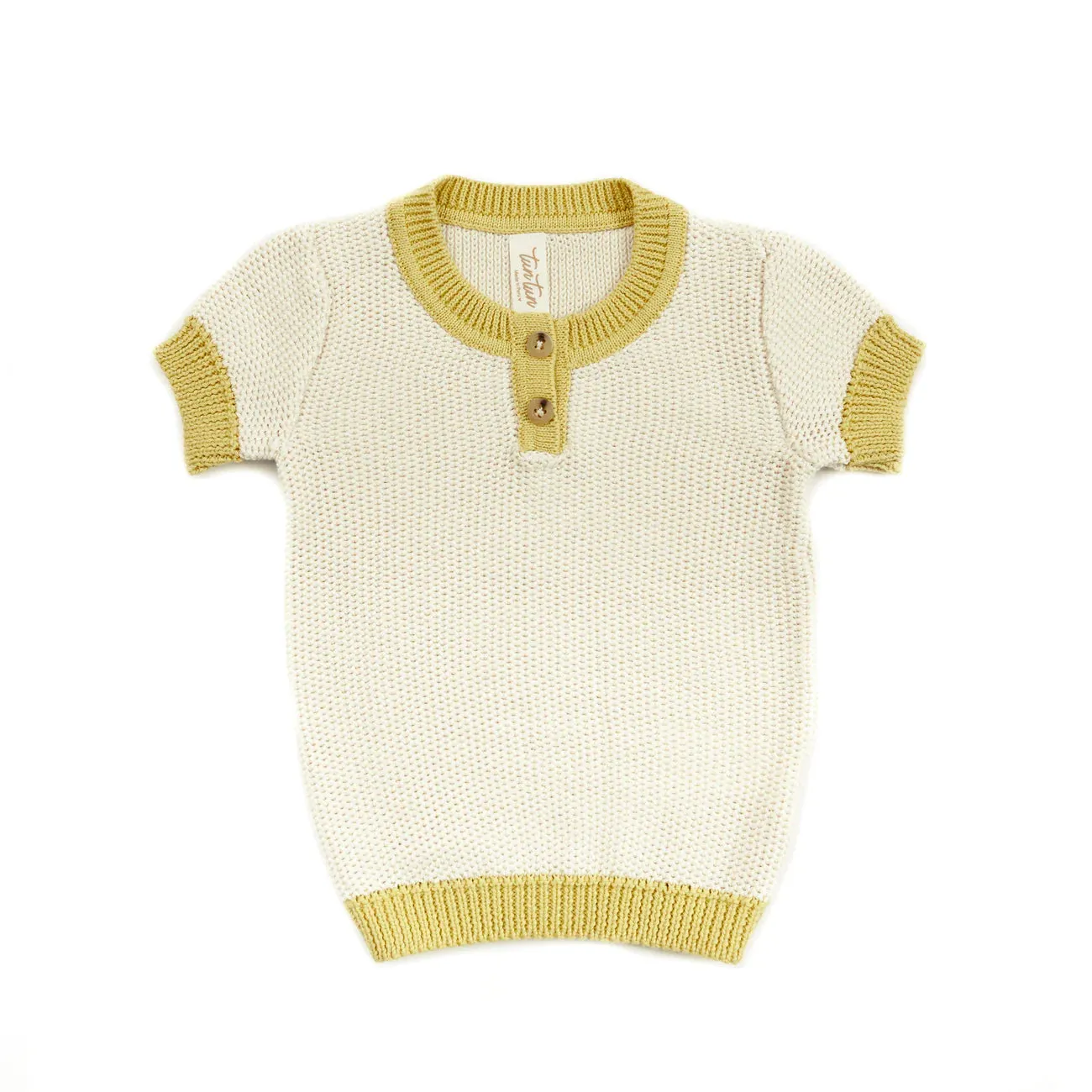 Natural Henley Knit Top