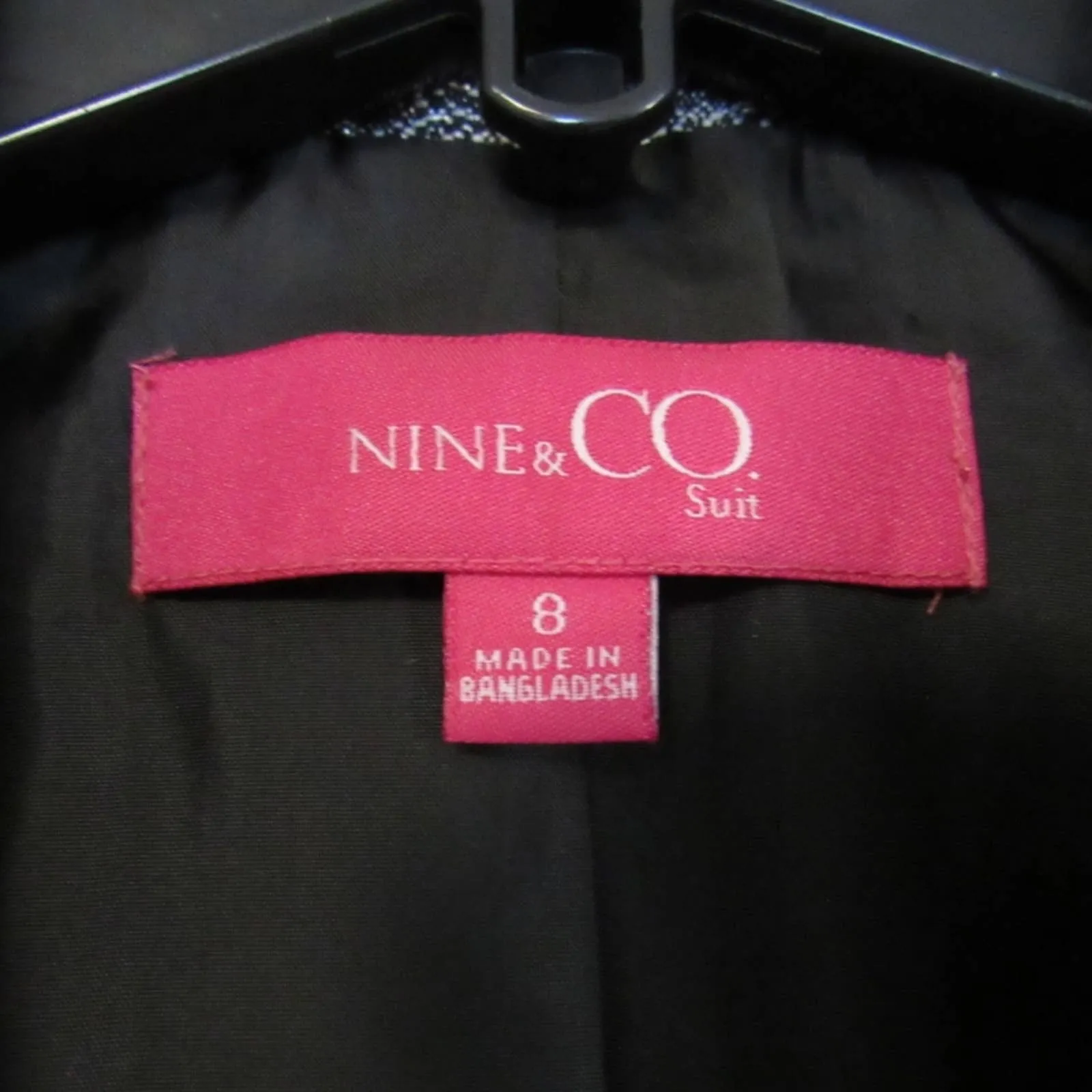 Nine & Co Short Sleeve Skirted Suit Set Black