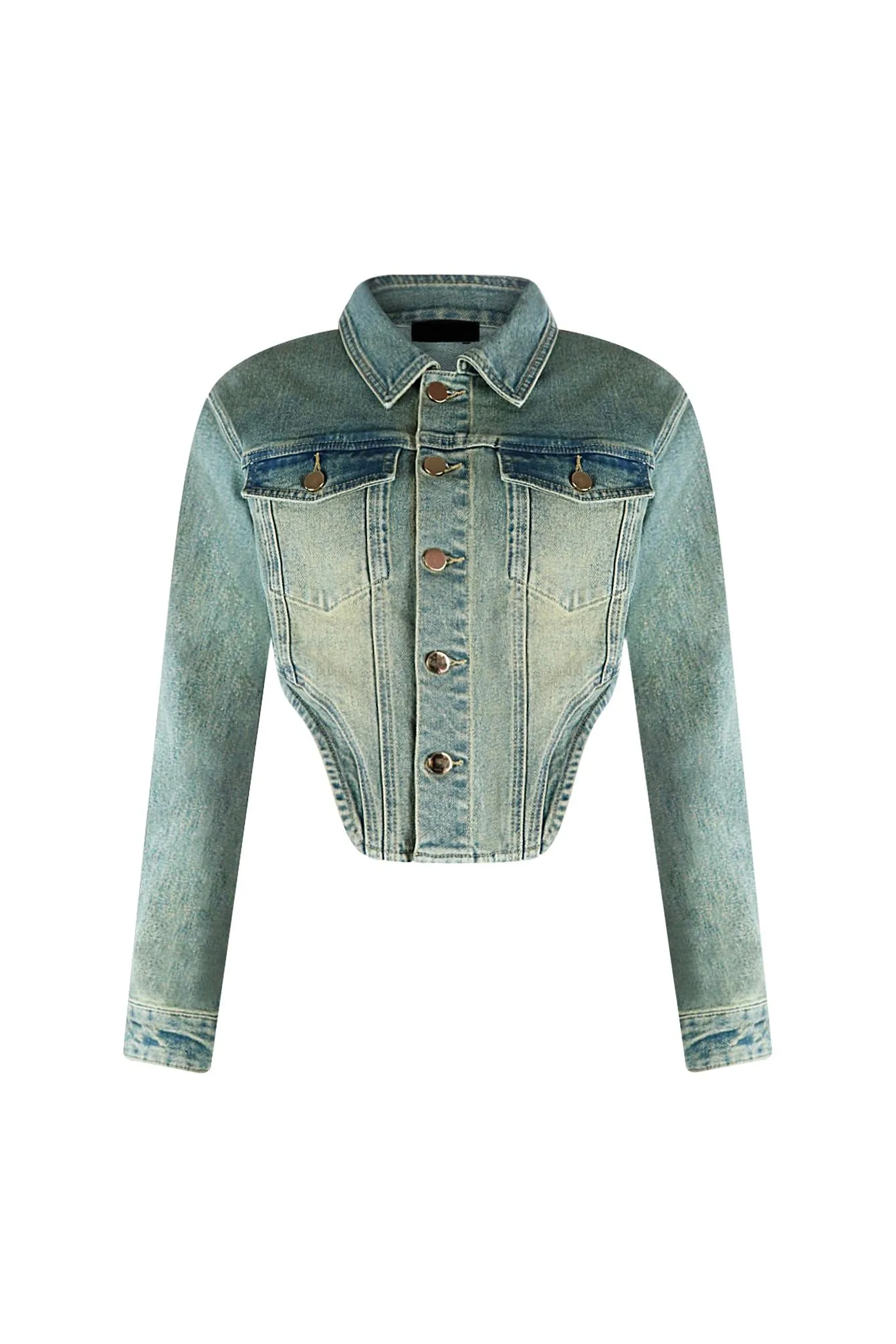 Only The Young Denim Corset Jacket