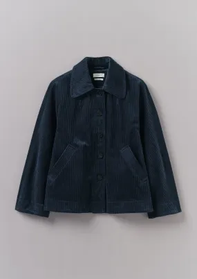 Organic Cord Swingy Jacket | Dusty Navy