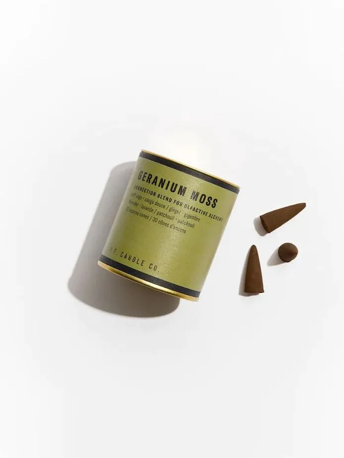 P.F. Candle Co Alchemy Incense Cones - Geranium Moss