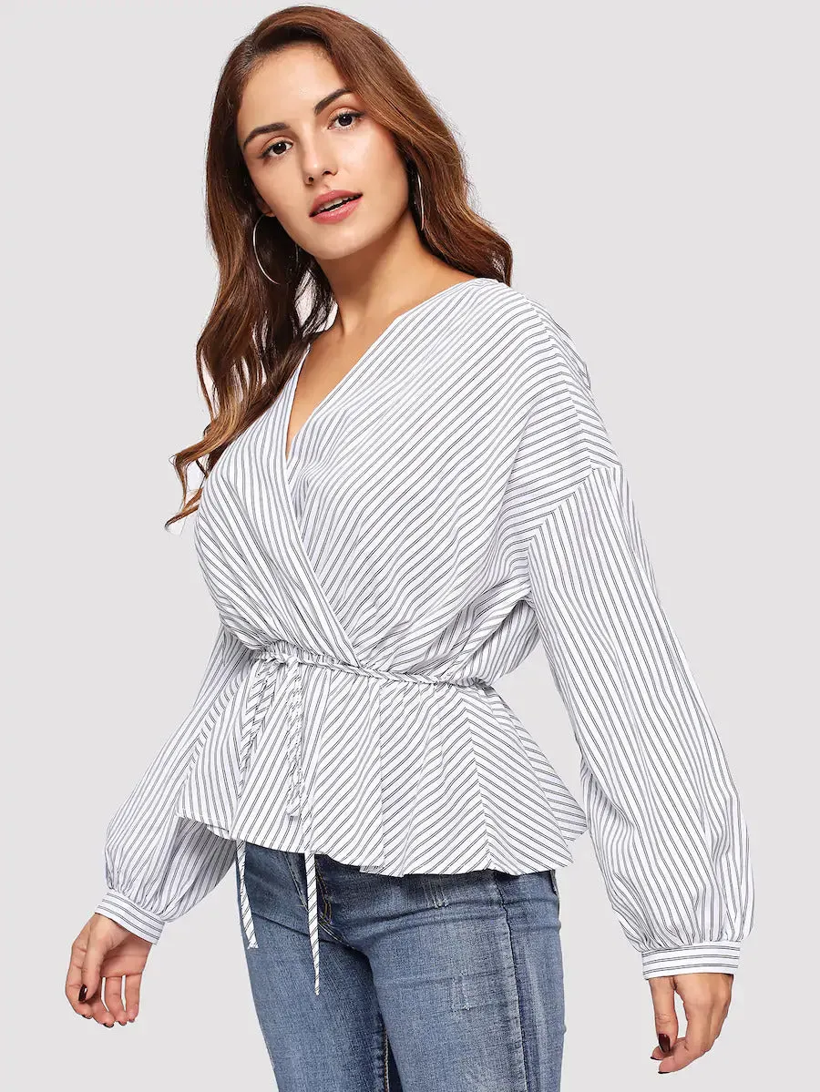 Pinstripe Blouse