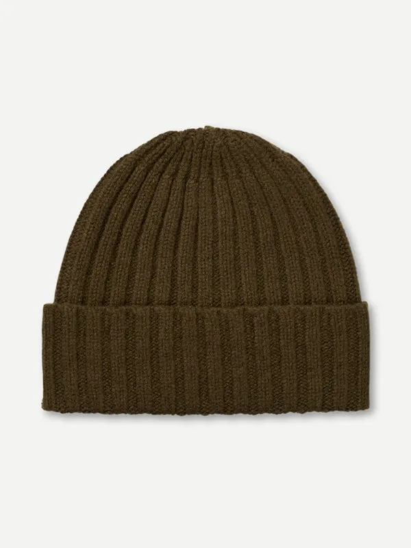 PLAIN RIBBED HAT GOLDEN EYE