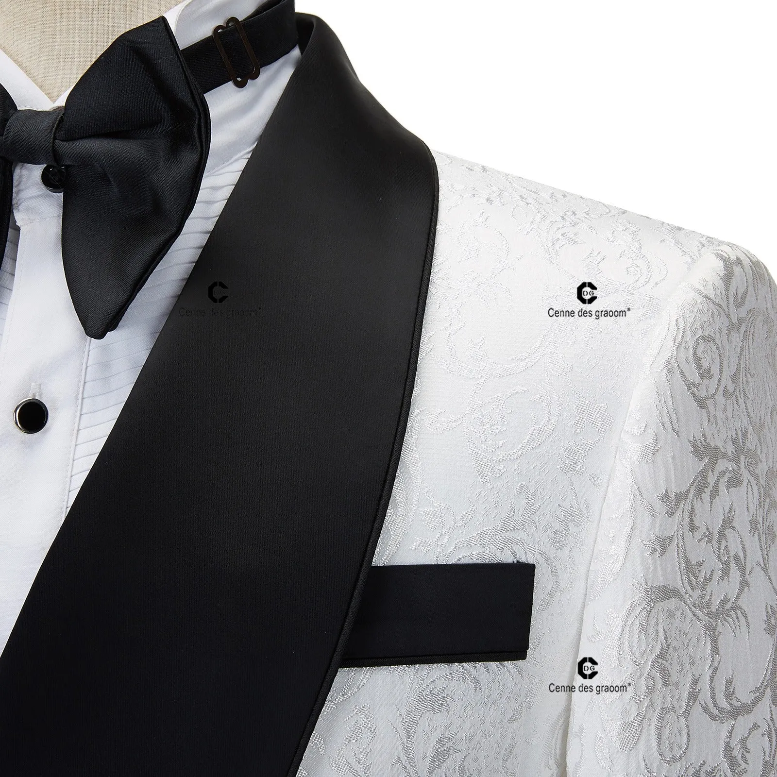 Posh Quality 2 Pieces Men Suit Shawl Lapel Collar Blazers Belted Suits Dinner Coat Pants Wedding Tuxedo | D219AALF014